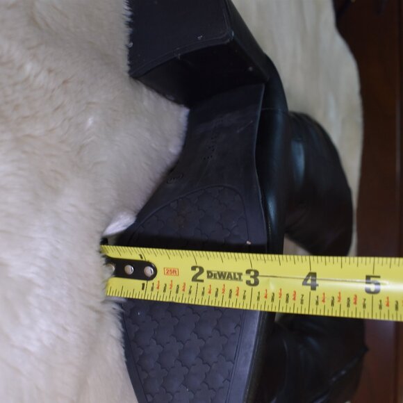 Kelly & Katie Freyna Tall Black Square Toe Knee High Boots Size 9 - Picture 6 of 16